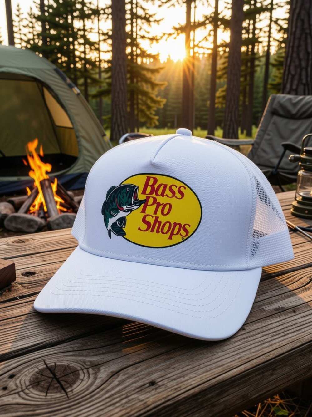 Brand New Bass Pro Shops Hats White Adult size Adjustable